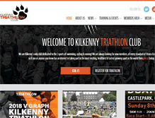 Tablet Screenshot of kilkennytriathlonclub.com
